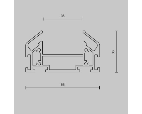 Профиль Accessories for tracks Unity TRA001MP-112S Maytoni