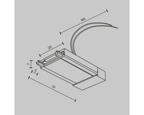 Питание боковое Accessories for tracks Radity TRA084B-11W Maytoni