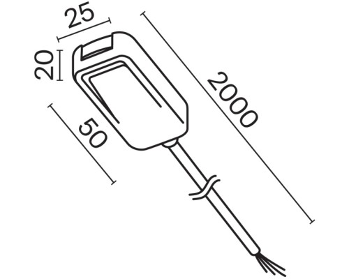 Питание боковое Magnetic track system Radity TRA084B-12W-200 Maytoni
