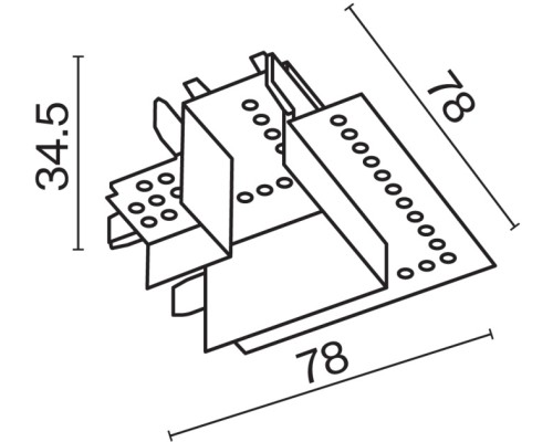 Соединитель угловой Magnetic track system Radity TRA084CL-12W Maytoni