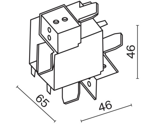 Соединитель угловой Magnetic track system Radity TRA084CT-12W Maytoni
