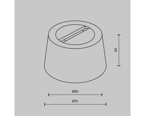 Чаша для двойного вывода ленты Accessories for system Parity TRA130CRDuo-B Maytoni