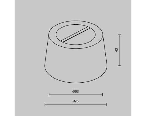 Потолочная чаша накладная с коннектором питания Accessories for system Parity TRA130RSC-1B Maytoni