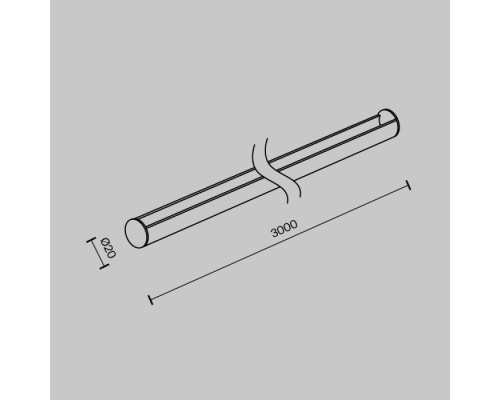 Опорный стержень Accessories for system Parity TRA130SR-3B Maytoni