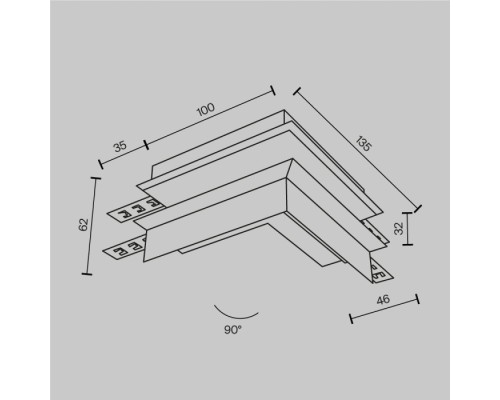 Соединитель угловой Accessories for tracks Exility TRA34CO-42W Maytoni