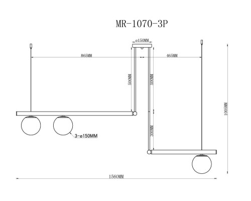 Подвесной светильник Jenifer MR1070-3P MyFar
