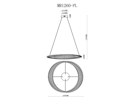 Подвесная люстра Ricky MR1260-PL MyFar