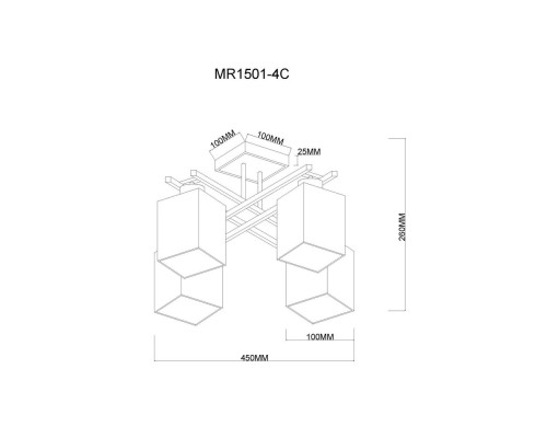 Потолочная люстра Eileen MR1501-4C MyFar