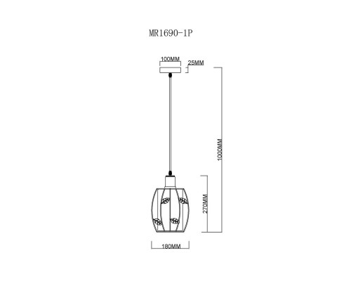 Подвесной светильник Huston MR1690-1P MyFar