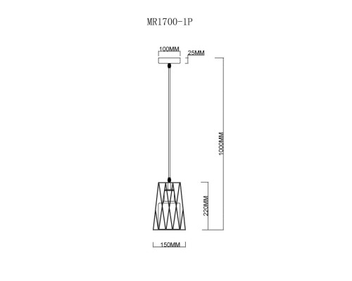Подвесной светильник Scrum MR1700-1P MyFar