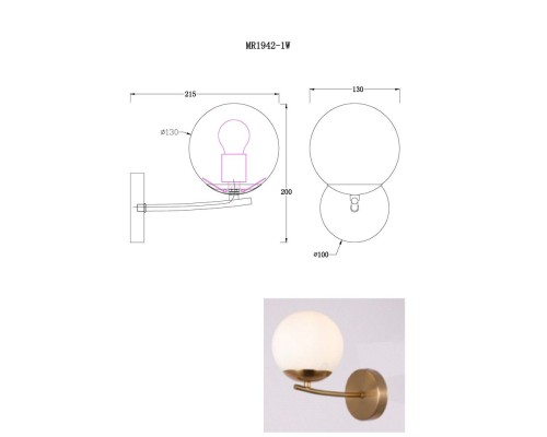 Бра Aerton MR1942-1W MyFar