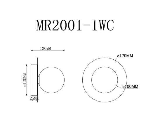 Настенный светильник July MR2001-1WC MyFar