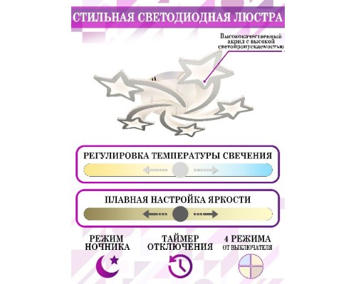 Потолочная люстра Smart Home LED LAMPS 81213 Natali Kovaltseva