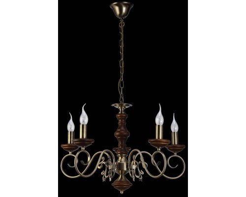 Подвесная люстра Luxury Wood LUXURY WOOD 11357/5C ANTIQUE,WALNUT Natali Kovaltseva