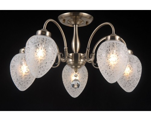 Потолочная люстра ZARAGOZA 81050-5C ANTIQUE BRASS Natali Kovaltseva