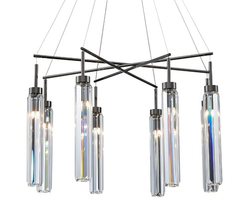 Подвесная люстра 4520 4524+4/S black glossy Newport