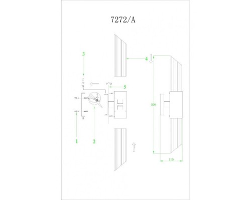 Бра 7270 7272/A nickel Newport