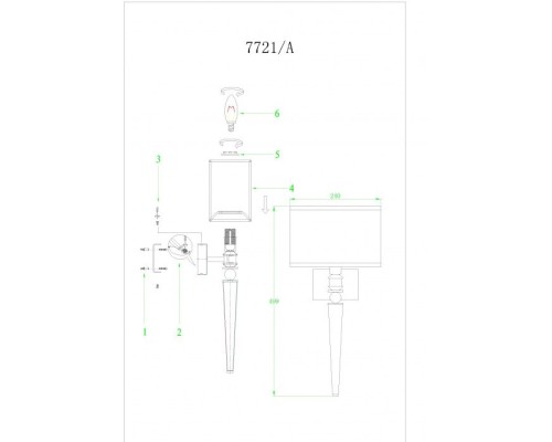 Бра 7720 7721/A nickel без абажуров Newport