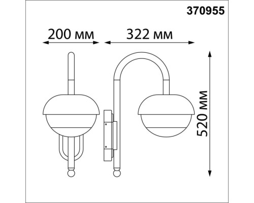 Настенный светильник уличный Street 370955 Novotech