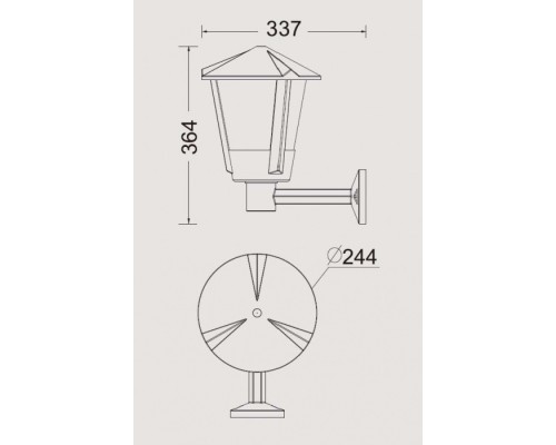 Настенный фонарь уличный  1251S Gr Oasis Light