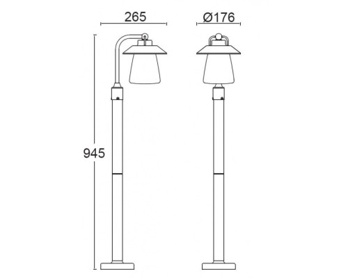 Наземный фонарь  12642H R Oasis Light