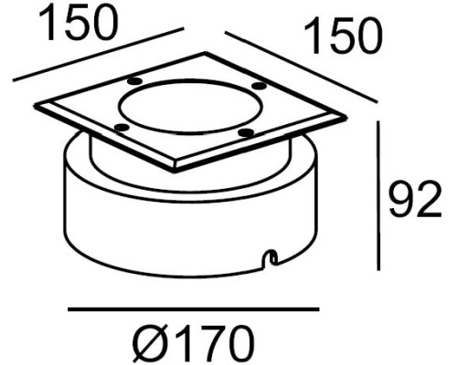 Встраиваемый светильник уличный  12680 SS Oasis Light