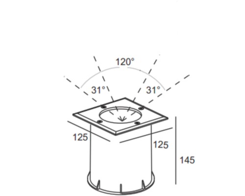 Встраиваемый светильник уличный  12688 SS Oasis Light