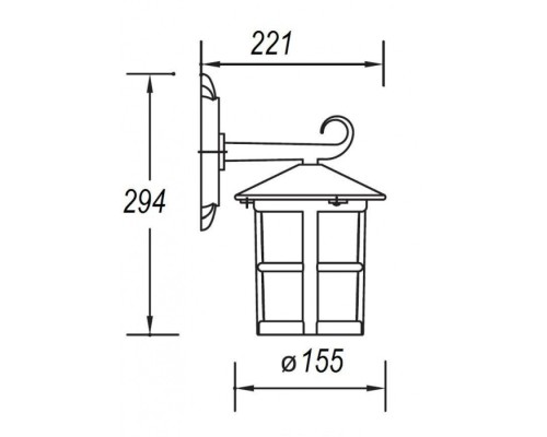 Настенный фонарь уличный  15802 Gb Oasis Light
