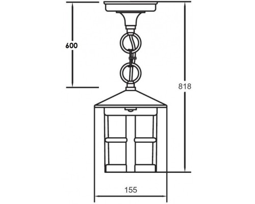 Уличный светильник подвесной CORDOBA 15805 Gb Oasis Light