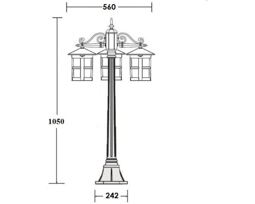Наземный фонарь CORDOBA 15807B Gb Oasis Light