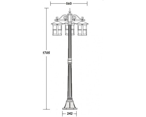 Наземный фонарь CORDOBA 15808B Gb Oasis Light