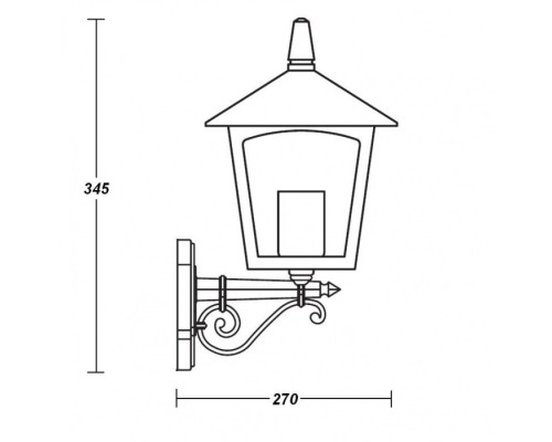Настенный фонарь уличный  15901 Gb Oasis Light