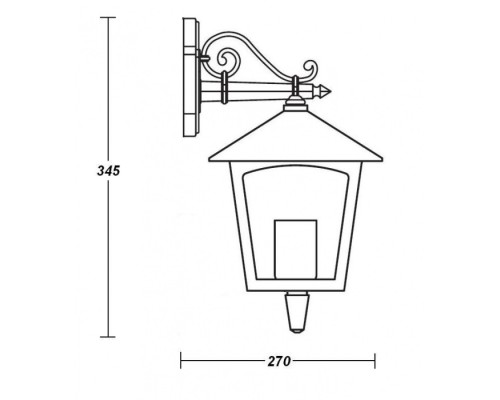 Настенный фонарь уличный  15902 Gb Oasis Light