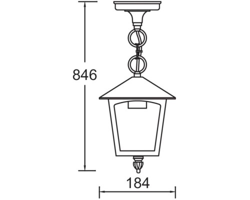 Уличный светильник подвесной  15905 Gb Oasis Light