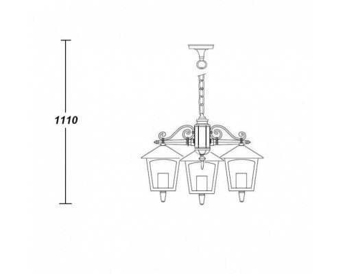 Уличный светильник подвесной  15970/3 Gb Oasis Light