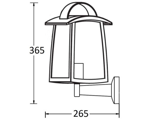 Настенный фонарь уличный UNITE 2736 012Cl Bl Oasis Light
