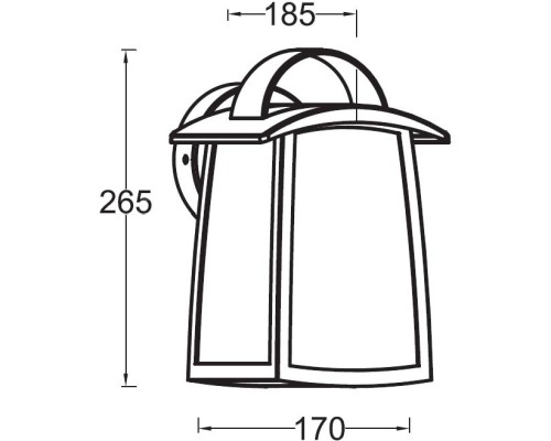 Настенный фонарь уличный UNITE 2736 Bl Oasis Light
