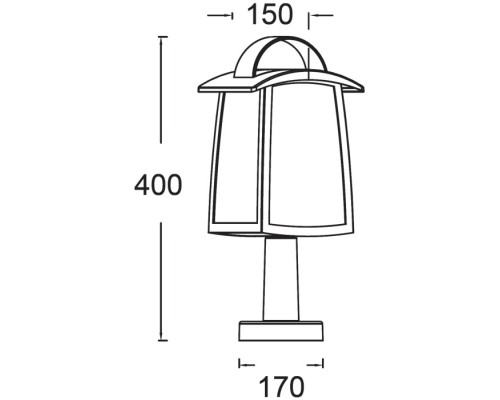 Наземный фонарь UNITE 2736-400 Bl Oasis Light
