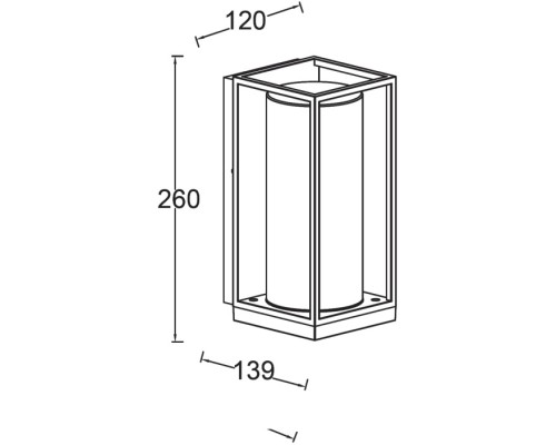 Настенный светильник уличный UNITE 2888 Bl Oasis Light