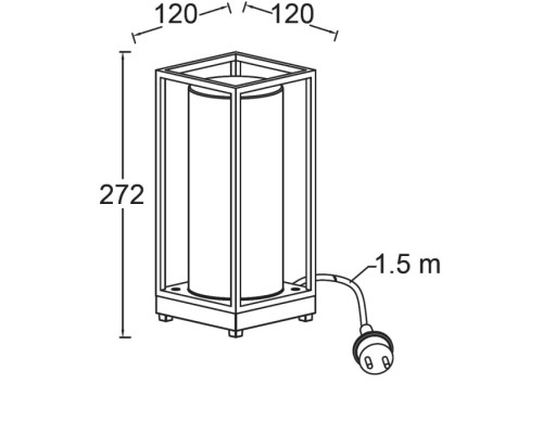 Уличная настольная лампа UNITE 5888 Bl Oasis Light