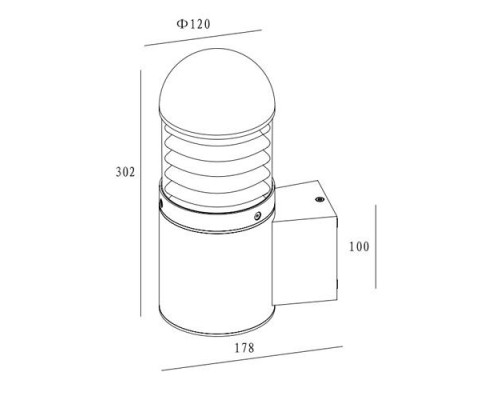 Настенный светильник уличный  61821 Gr Oasis Light