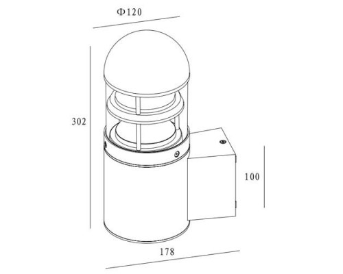 Настенный светильник уличный  61841 Gr Oasis Light