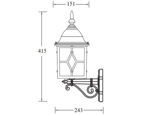 Настенный фонарь уличный TALLIN 1L 64301/02 Gb Oasis Light