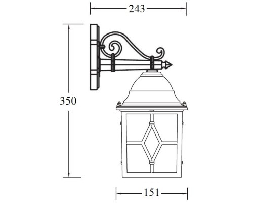 Настенный фонарь уличный TALLIN 1L 64302/02 Gb Oasis Light