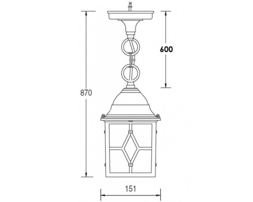 Уличный светильник подвесной  64305 Gb Oasis Light