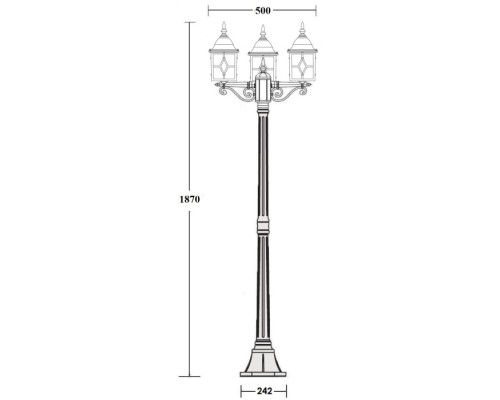 Наземный фонарь TALLIN 1L 64308B Gb Oasis Light