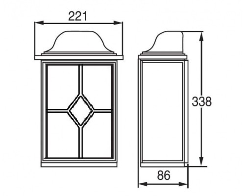 Настенный фонарь уличный  64725 Bl Oasis Light