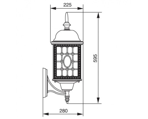 Настенный фонарь уличный  64801L R Oasis Light