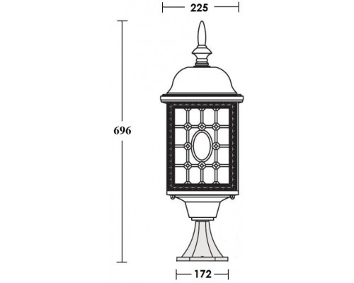 Наземный фонарь LONDON L 64804L Bl Oasis Light
