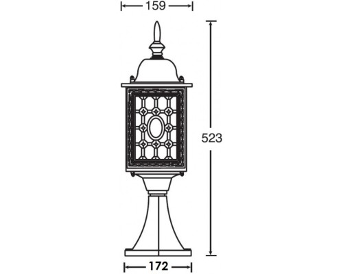 Наземный фонарь LONDON S 64804S Bl Oasis Light